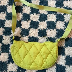 Vera Bradley Featherweight Springbrook Sling Crossbody Bag in Golden Olive